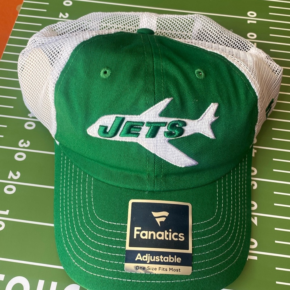 🆕Fanatics New York Jets NFL Mesh Trucker Hat Snapback, Green & White